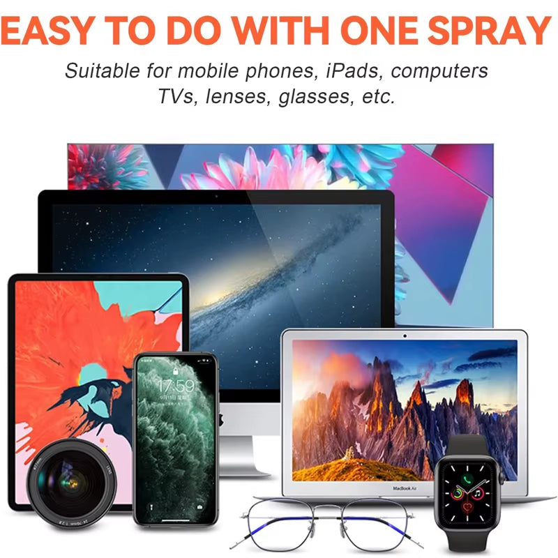 2 in 1 Microfiber Screen Cleaner Spray Bottle Mobile Phone Tablet Computer Microfiber Cloth Cleaning Wipes for Iphone Samsung Mi
