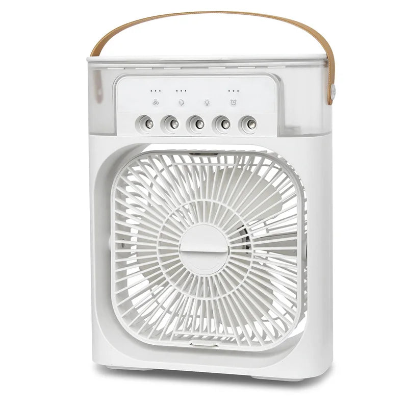Portable Humidifier Fan Air Conditioner USB 5 Holes Mist Sprayer Cooling Desktop Electric Fan Small Air Cooler for Home Office