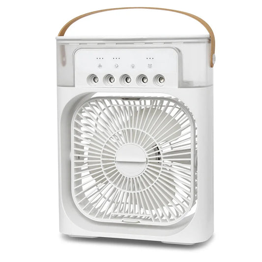 Portable Humidifier Fan Air Conditioner USB 5 Holes Mist Sprayer Cooling Desktop Electric Fan Small Air Cooler for Home Office